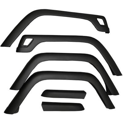 Omix - Omix 11603.01 Fender Flare Kit 6-Pc Factory Style for 97-06 Jeep Wrangler TJ