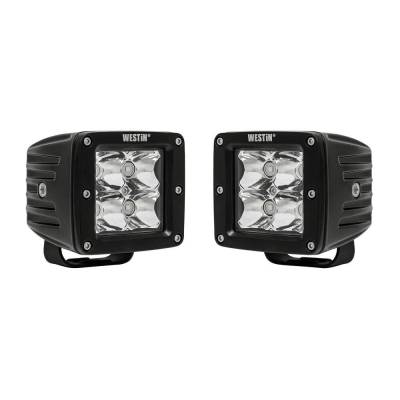 Westin - Westin 09-12200B-PR HyperQ 3.2x3.0"5W LED Chips Auxiliary Light Flood Beam