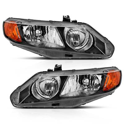 Anzo USA - Anzo USA 121547 Crystal Headlight Set for 06-11 Honda Civic