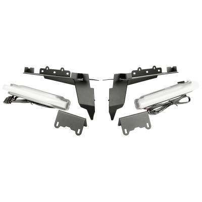 Rugged Ridge - Rugged Ridge 11640.96 Front Chop Brackets w/DRL 18-21 Wrangler/JT Rubicon