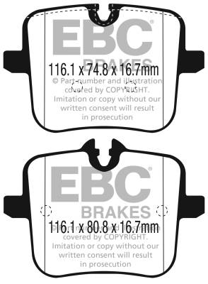 EBC Brakes - EBC Brakes DP32320C Redstuff Ceramic Low Dust Brake Pads
