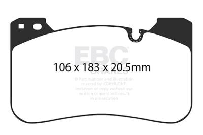 EBC Brakes - EBC Brakes DP32331C Redstuff Ceramic Low Dust Brake Pads