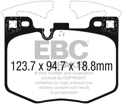 EBC Brakes - EBC Brakes DP62302 6000 Series Greenstuff Truck/SUV Brakes Disc Pads
