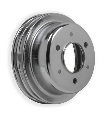 Mr Gasket - Mr Gasket 8830MRG Chrome Crankshaft Pulley Double Groove for 65-68 Ford 289/302