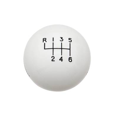 Hurst - Hurst 1630225 White 6-Speed Shift Knob for 13-24 Mustang/Focus ST/RS/Fiesta ST