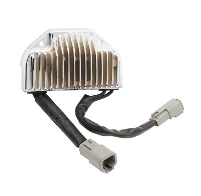 ACCEL - ACCEL 201132C Voltage Regulator Chrome for 04-05 Dyna Harley Davidson