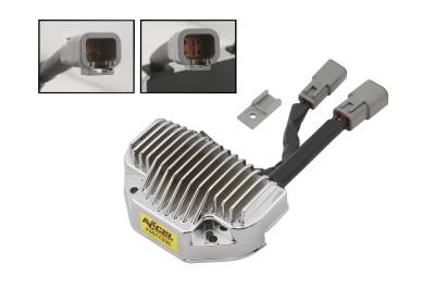 ACCEL - ACCEL 201133C Voltage Regulator Chrome for 06-07 Harley-Davidson Dyna