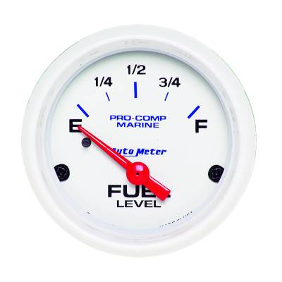 AutoMeter - AutoMeter 200760 Air-Core Marine Electric Fuel Level White 240-33Ohm 2-1/16"