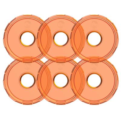 KC Hilites - KC HiLiTES 4412 Cyclone 2.0 LED Replacement Lens Amber 6-PK