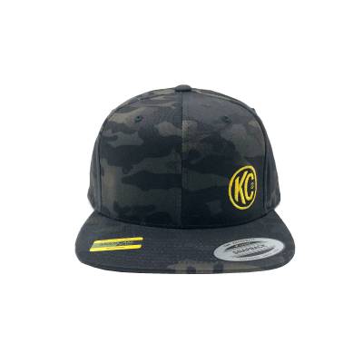 KC Hilites - KC HiLiTES 70212 Black Baseball Cap w/Yellow Logo Snap Back
