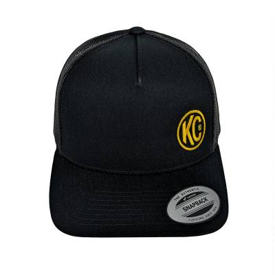 KC Hilites - KC HiLiTES 70213 Hat Curved Trucker Black KC Logo Yellow One Size for Most