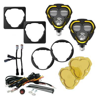 KC Hilites - KC HiLiTES 97147 Flex Era 3 LED DM SAE FOG 2-Light Master 10-24 Jeep JK/JL/JT