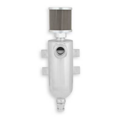 Earl's Performance - Earls Performance CT101ERL Oil CATCH CAN w/AN O-RING INLET & FILTER Silver