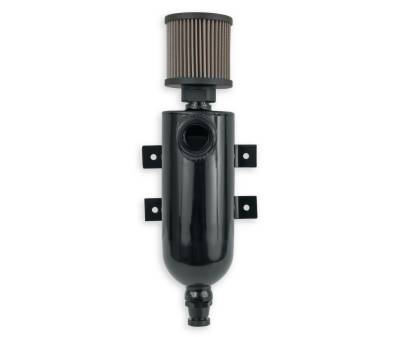 Earl's Performance - Earls Performance CT100ERL Oil CATCH CAN w/AN O-RING INLET & FILTER Black