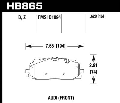 Hawk Performance - Hawk Performance HB865B.620 HPS Disc Brake Pad