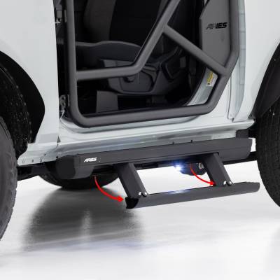 ARIES - ARIES 3034472 ActionTrac 48.75" Powered Running Boards for 21+ Ford Bronco 2DR