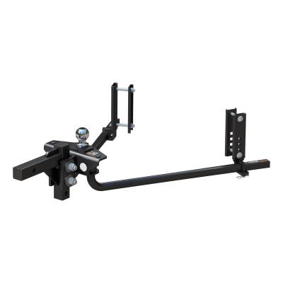 CURT - CURT 17601 TruTrack 2P Round Bar Weight Distribution Hitch w/2x Sway Control 8-1