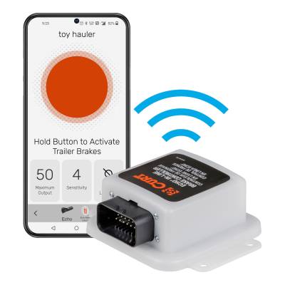 CURT - CURT 51200 Echo In-Line Trailer Brake Controller Bluetooth Smartphone Connection