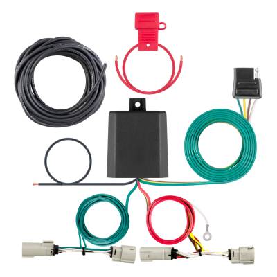 CURT - CURT 56471 Custom Wiring Harness 4-Way Flat Output Select Ford Bronco w/o LEDs
