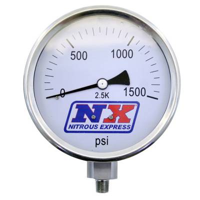 Nitrous Express - Nitrous Express 15540 Nitrous Pressure Gauge 4 inch-High Accuracy