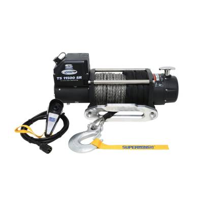 Superwinch - Superwinch 1511201 Tiger Shark 11500SR Synthetic Rope Winch