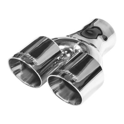Flowmaster - Flowmaster 15402 Exhaust Tip 3" Dual Out Angle Cut Weld-On