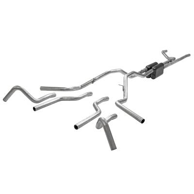 Flowmaster - Flowmaster 817934 2.5" American Thunder Cross-Back Exhaust 67-72 F100/250/350 V8