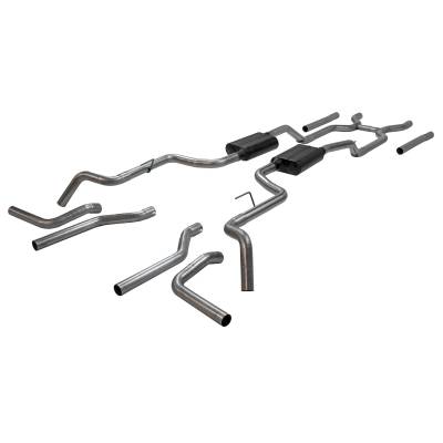 Flowmaster - Flowmaster 817937 2.5" American Thunder Cross-Back Exhaust 63-66 GM C10/1000 V8