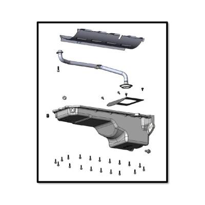 Holley - Holley Performance 302-76BK Chevy/Dodge GMC Plymouth Engine Oil Pan