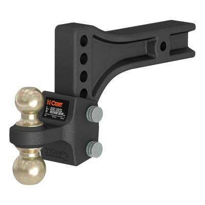 CURT - CURT 45937 HD Adjustable Trailer Hitch Ball Mount w/Dual Ball 2.5" Shank 20K