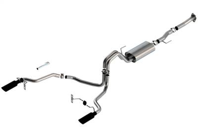 Borla - Borla 140868BC S-Type Cat-Back Exhaust Truck One Split Rear Exit 21-26 F150 5.0L