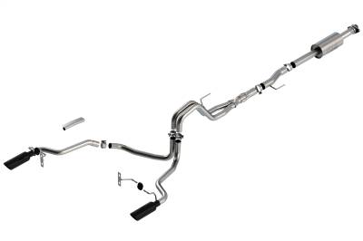 Borla - Borla 140867BC ATAK Cat-Back Exhaust Single Split Rear Exit 21-26 Ford F150 5.0