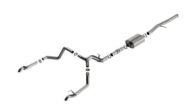 Borla - Borla 140915 ATAK Cat-Back Exhaust One Split RR Exit for 22-23 Silv/Sierra 1500