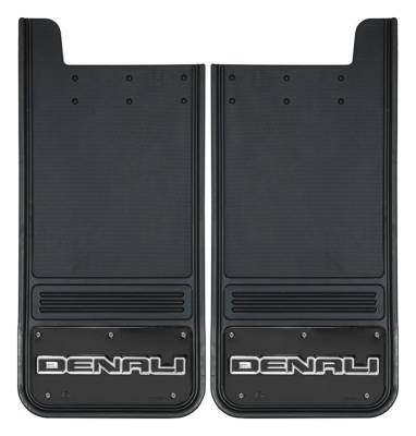 Gatorback - Gatorback GB1226D-FULL 12"x26" Universal Black Mud Flaps Denali Logo