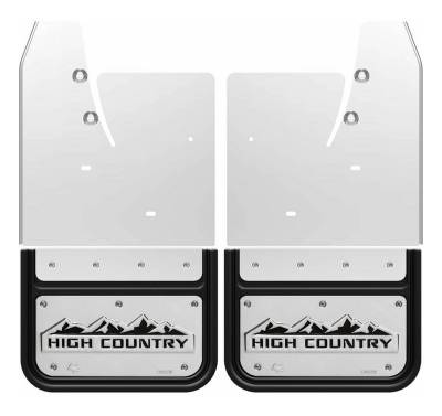 Gatorback - Gatorback GB759243 12" Front 5/8" Offset Black Mud Flaps Silverado