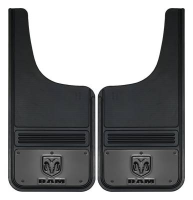Gatorback - Gatorback GM1226CUTRV 12"x26" Cut-Style Black Mud Flaps for RAM Head Logo