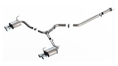Borla - Borla 140907 S-Type Cat-Back Exhaust Dual Split RR Exit for 22-25 Subaru WRX 2.4