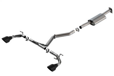 Borla - Borla 140909BC S-Type Cat-Back Exhaust One Split RR Exit for 22-26 BRZ/GR86