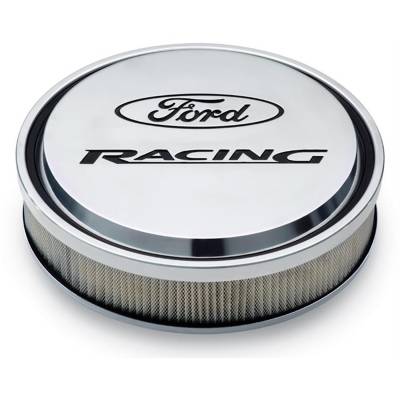 Ford Performance Parts - Ford Perf. 302-383 Slant Edge Air Cleaner Kit Polished w/Ford Racing Emblem