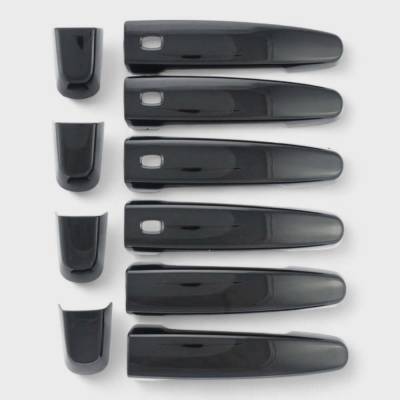 Trim Illusion - Trim Illusion DH6319BLK Front/Rear Door Handle Covers Black for Acadia/Traverse