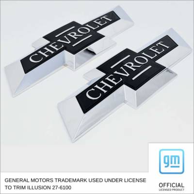 Trim Illusion - Trim Illusion CBT6721-6714BLK Centennial "Bowtie" Grille/Tailgate Emblems Black