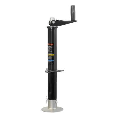 CURT - CURT 733926 Quick Drop Drill-Operated Tongue Jack 2000 lbs 14" Travel
