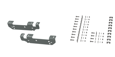 B&W Trailer Hitches - B&W Hitch RVR2401 Install Brackets for Universal Mounting Rails Ford
