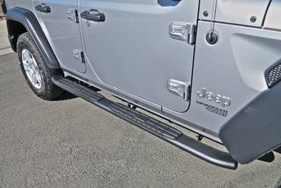 Steelcraft - Steelcraft 40-22300 Black 4" Step Bars for 18-25 Jeep Wrangler JL 4DR