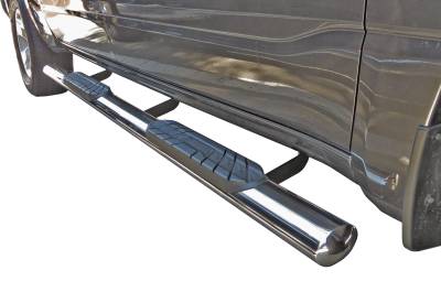 Steelcraft - Steelcraft 402297-1 4" SS Straight Step Bars 19-24 Silverado/Sierra Crew Cab