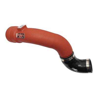 Injen - Injen SES9004ICPCWR Cold Side Intercooler Pipe Wrinkle Red 17-22 SD Truck 6.7LTD