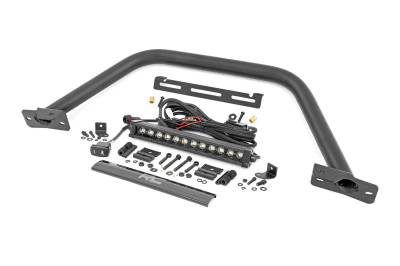 Rough Country Suspension Systems - Rough Country Black Front Bumper Safari Bar w/LED 21-25 Ford Bronco 51117