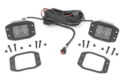 Rough Country Suspension Systems - Rough Country Spectrum Series 2" Flush Mount LED Light Pods-Flood Pair 80803