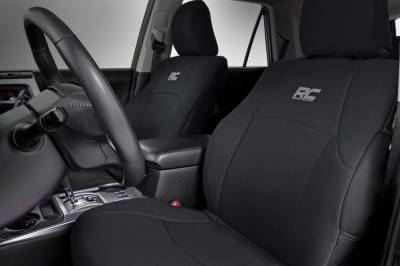 Rough Country Suspension Systems - Rough Country Front/Rear Seat Covers Black for 11-24 Toyota 4Runner 91053