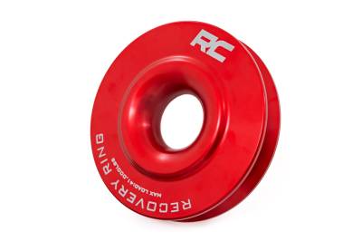 Rough Country Suspension Systems - Rough Country 4" Aluminum Winch Recovery Snatch Ring Red RS183